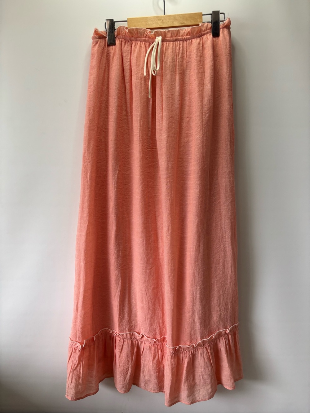 Prach/pink Maxi Skirt with Ruffle Hem